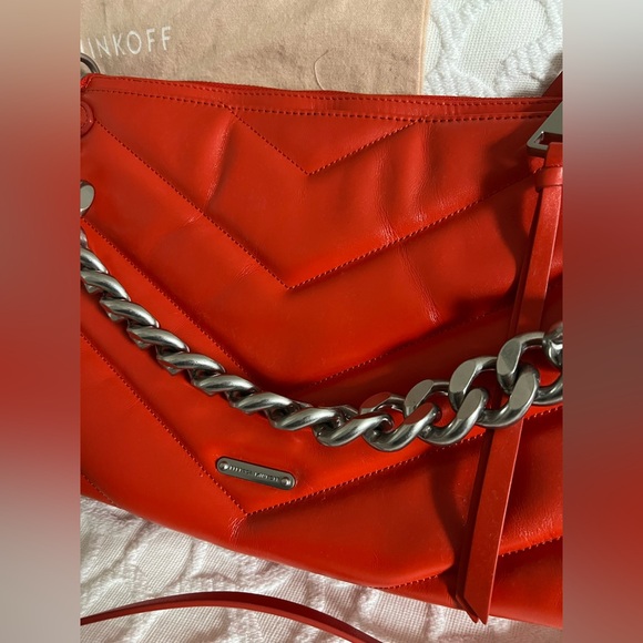 Rebecca Minkoff Edie Maxi Leather Crossbody Bag, Coral - Picture 4 of 11